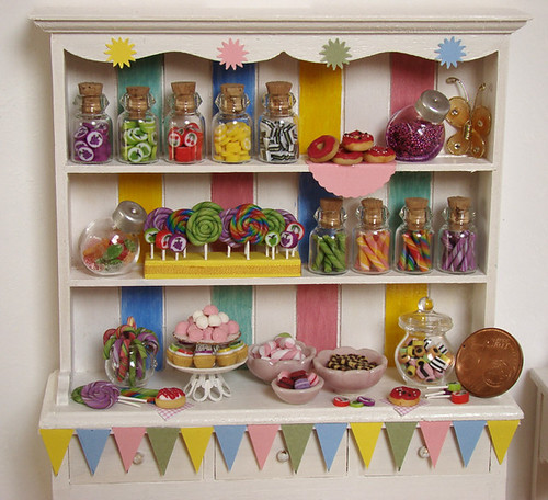 Miniature Food - Dollhouse Candy Cabinet #2