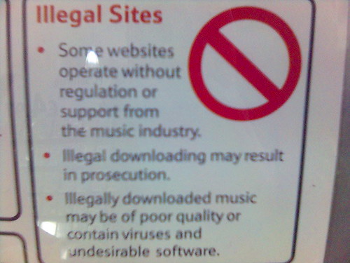 Illegally downloaded music may be of poor quality