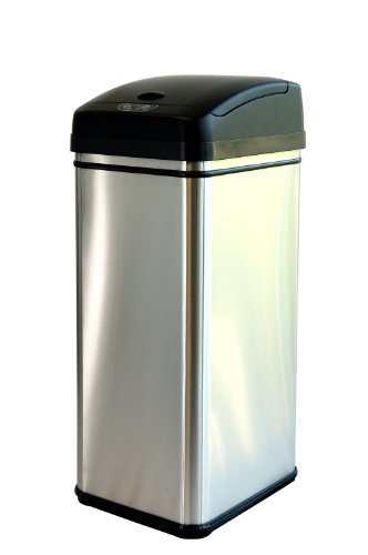 iTouchless Deodorizer Filtered Infrared Sensor Automatic Touchless Trash Can, 13 Gallon, Stainless-Steel