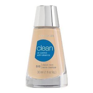 CoverGirl Clean Oil Control Liquid Makeup, Classic Ivory (W) 510, 1.0-Ounce Bottles (Pack of 2)
