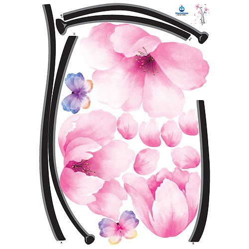 Easy Instant Decoration Wall Sticker Decal - Perfect Flower Stem