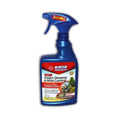 Bayer 701287A 3-in-1 Insect Disease and Mite Control Ready-to-Spray, 32-Ounce