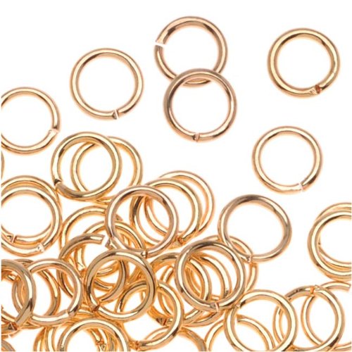 5mm 20 Gauge Open Jump Rings 22K Gold Plated (100)