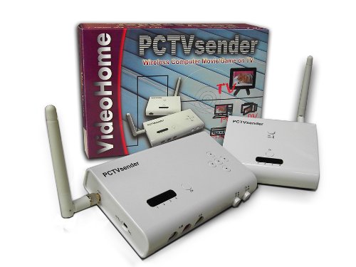 Video-Home 2.4GHz Wireless PC Computer to TV Video Sender and Converter - Accepts computer VGA signal and convert them into TV composite video format Wirelessly - supports VGA mode up to 2048x1536 High Resolutions