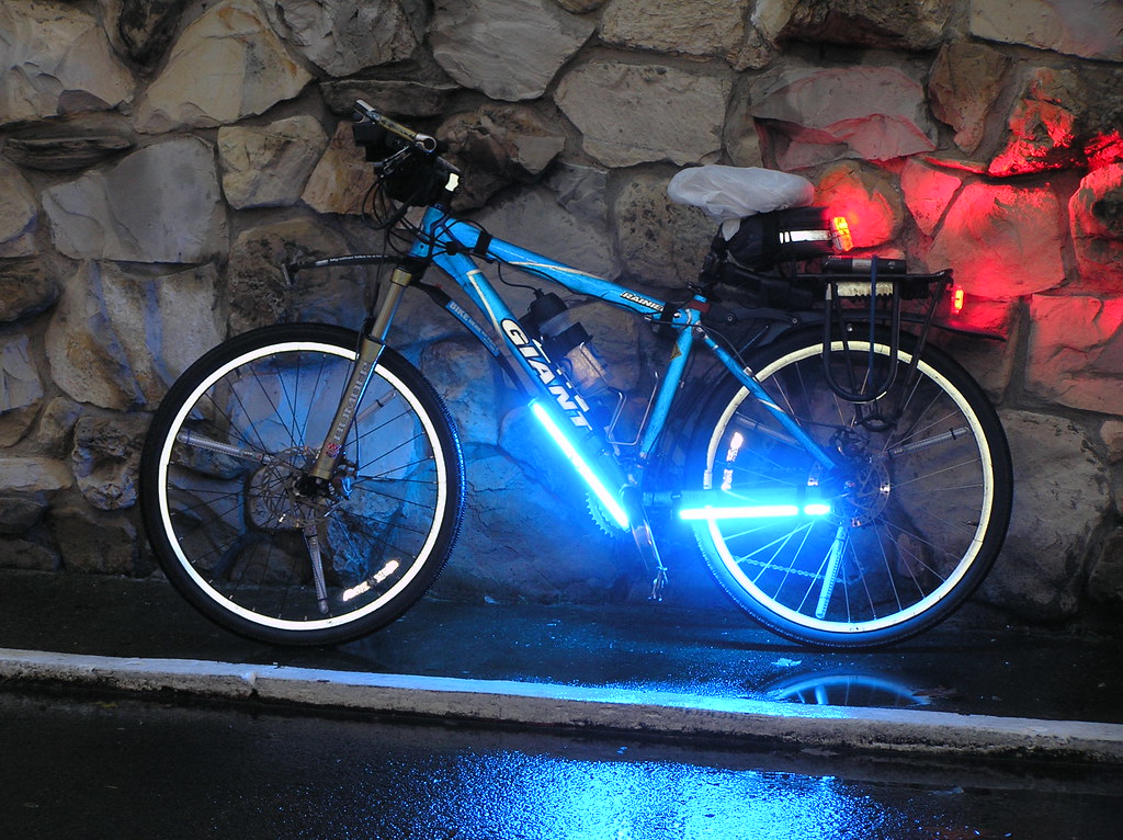The Glowing Bike... Down Low Glows and Retro reflective Film