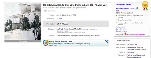 1904 Onboard White Star Line Photo Album 400+Photos yqz Screenshot Sold on eBay