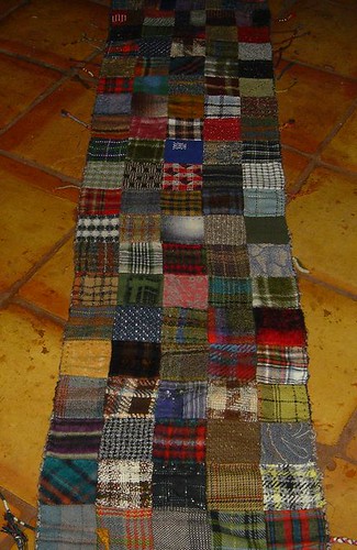 wool patchwork scarf