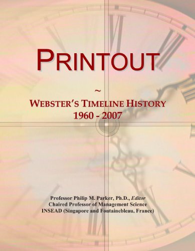 Printout: Webster's Timeline History, 1960 - 2007