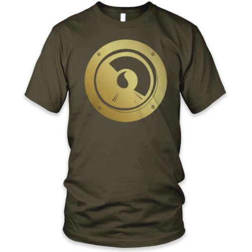 Bass Speaker Fine Jersey T-Shirt (Metallic Gold), Army, L