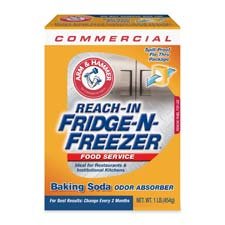 Church & Dwight Products - Freshener, Fights Odors in Refrigerator/Freezer, 16 oz. - Sold as 1 EA - Spill-proof pack of Baking Soda Odor Absorber is the effective way to fight food odors in the refrigerator and freezer. Simply open the cardboard flap and let air flow through the box. Baking soda will not spill out, but is contained with special paper material. Great for breakroom areas to help keep food retain its taste.