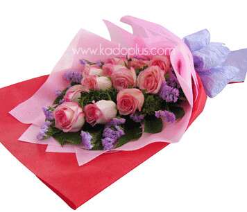 Rose Hand Bouquet Pink kadoplus