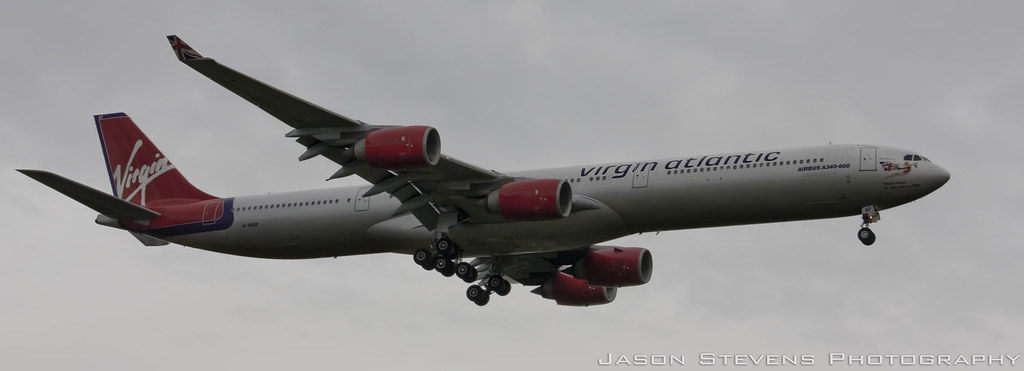 Virgin Atlantic Airbus A340-600 'G-VNAP' London Heathrow Final Approach