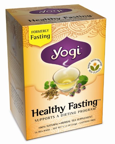 Yogi Healthy Fasting, Herbal Tea Supplement, 16-Count Tea Bags (Pack of 6)