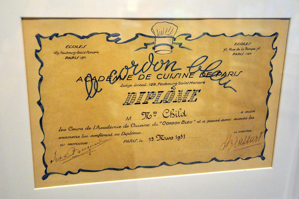 Julia's Cordon Bleu Diploma