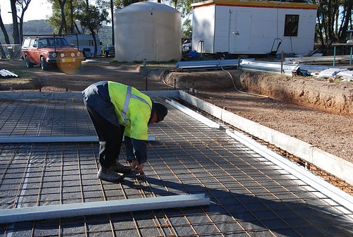 Preparing for concrete slab