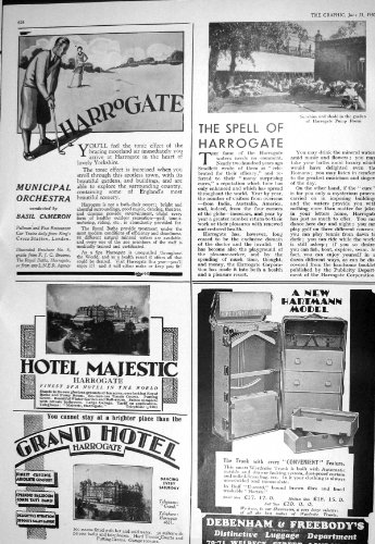 1930 HARROGATE HOTEL MAJESTIC DEBENHAM FREEBODY RAILWAY ENGLAND SCOTCH WHISKY