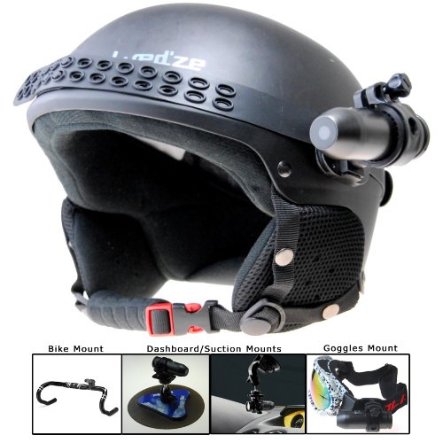 BulletHD Waterproof 12.0 MP 720p HD Helmet Camera with Fisheye Lens - Includes all Accessories
