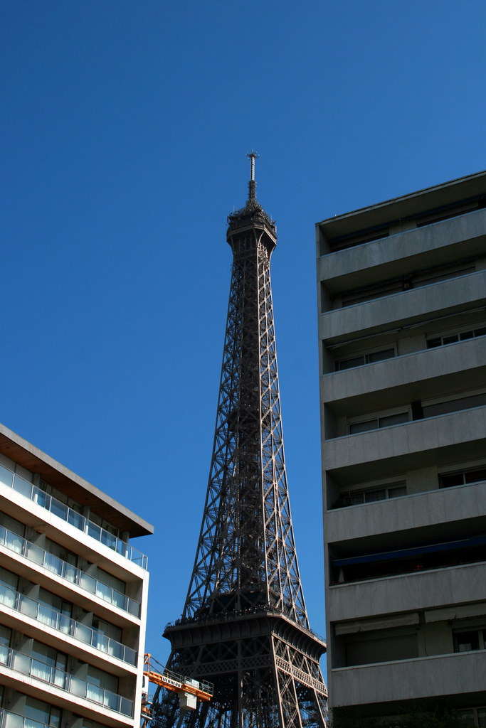 Eiffel Tower from the Hilton Hotel - My story of our arrival