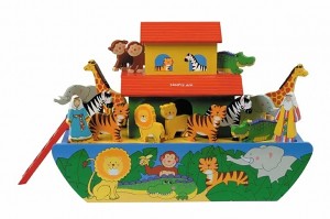 Giant Wooden Noah's Ark with Animals