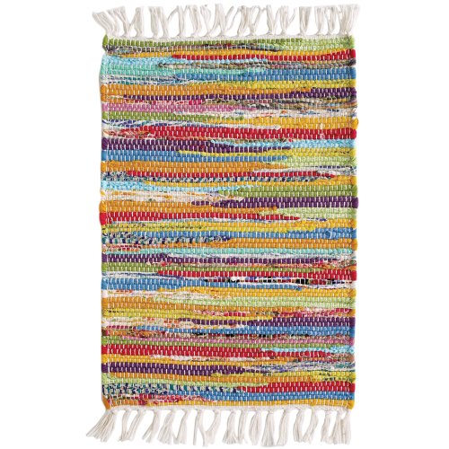 Extra Weave USA Handwoven Cotton Vintage Rug, 2' X 3'