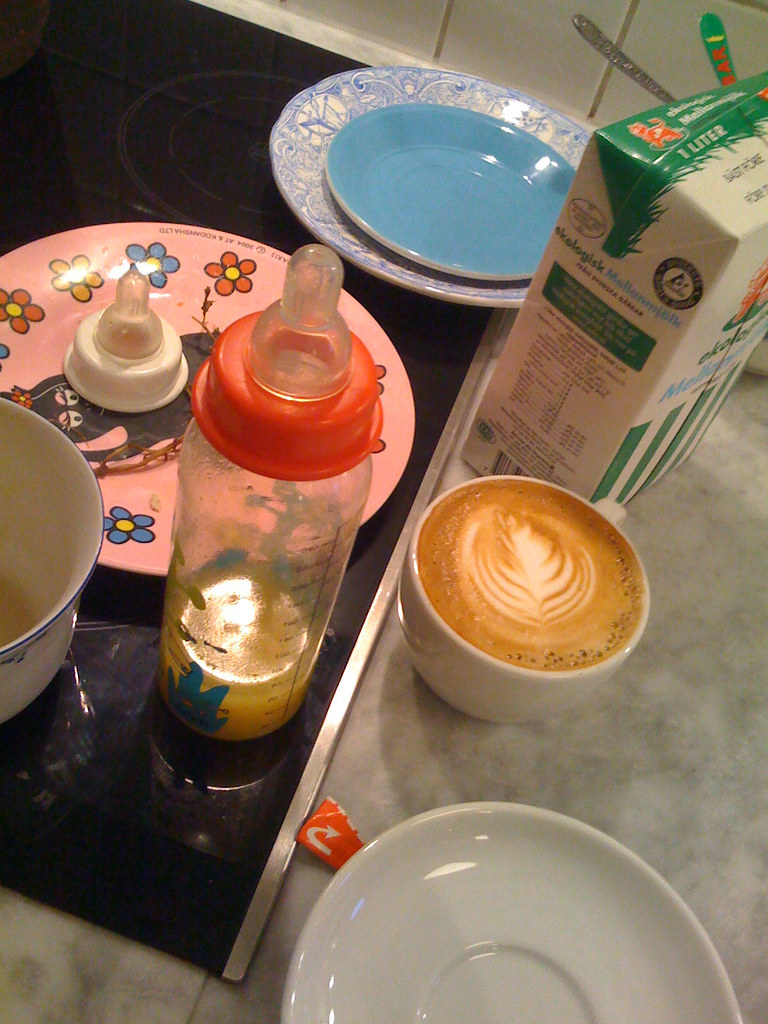 Dirty dishes & Square Mile Espresso Blend double cappuccino