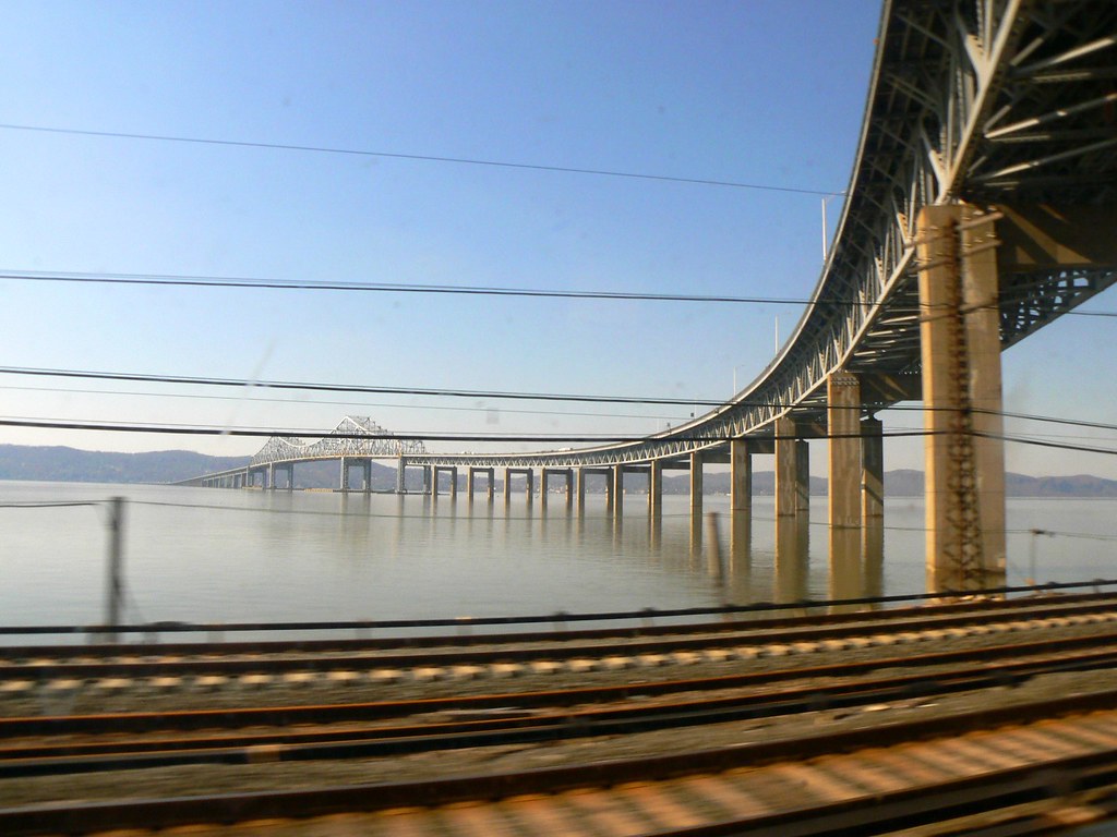 Curved Bridge - taken from a moving train