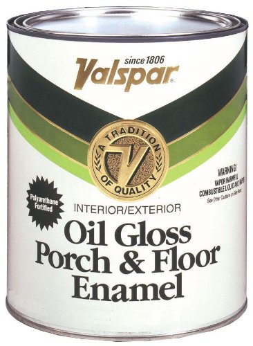 Valspar 27-1000 QT 1 Quart White Porch & Floor Oil Enamel Paint, White