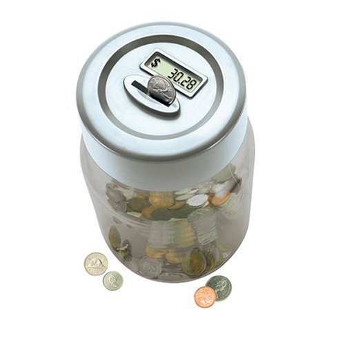 Digital Coin Counting Money Jar. Not Your Average Loose Change Jar.