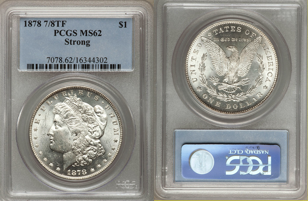 1878 VAM-38 PCGS MS-62 STRONG 7 over 8 TF