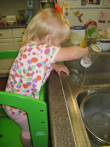 Helping with the dishes