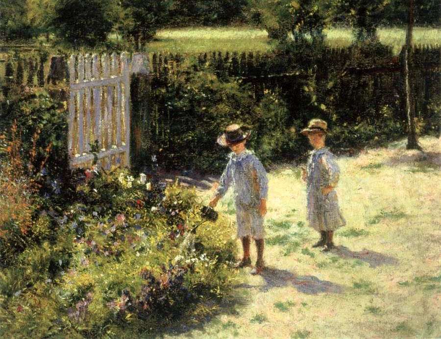 Podkowinski, Wladyslaw (1866-1895) - Children in the Garden