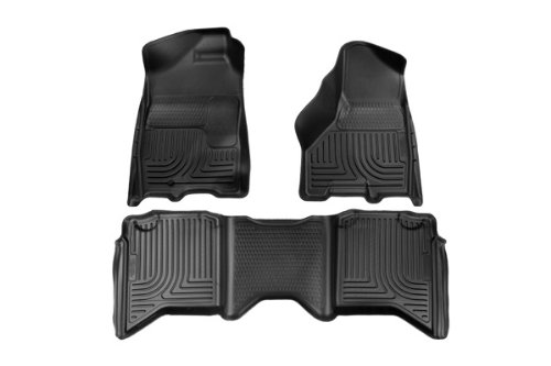 Husky Liners 98001 Black Custom Fit Front and Second Seat Floor Liner Set