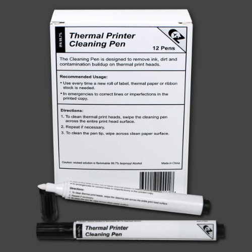 Thermal Printer Cleaning Pens, Box of 12