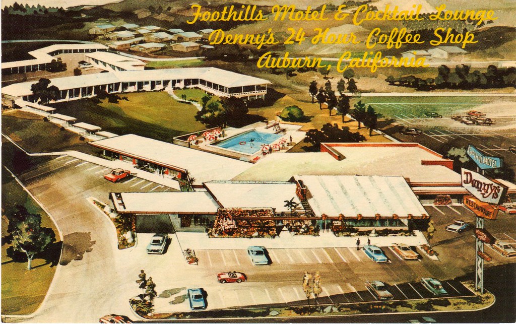 Foothills Motel & Cocktail Lounge/Denny's 24 Coffee Shop, Auburn, CA