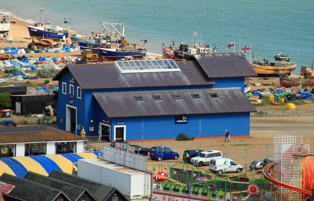 Hastings RNLI Lifeboat Station. From West Hill