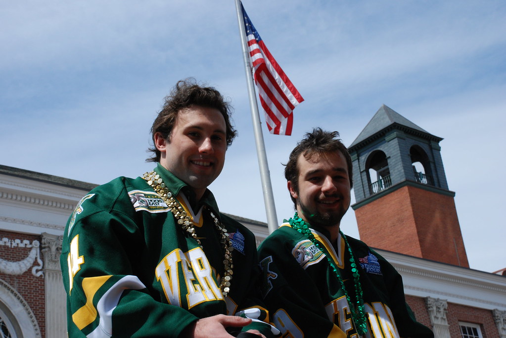 University of Vermont men's hockey and women's basketball teams honored for reaching NCAA Tournaments, Church Street Marketplace, Saturday, May 2, 2009.