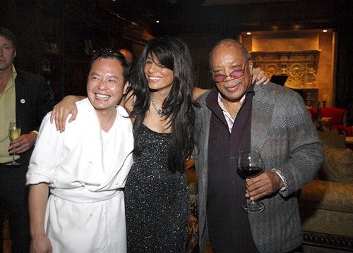 Chef Jack Lee, executive chef of The Echelon Club, Baroness Kimberly Moore, And Quincy Jones Prolific MUSICIAN, COMPOSER, PRODUCER