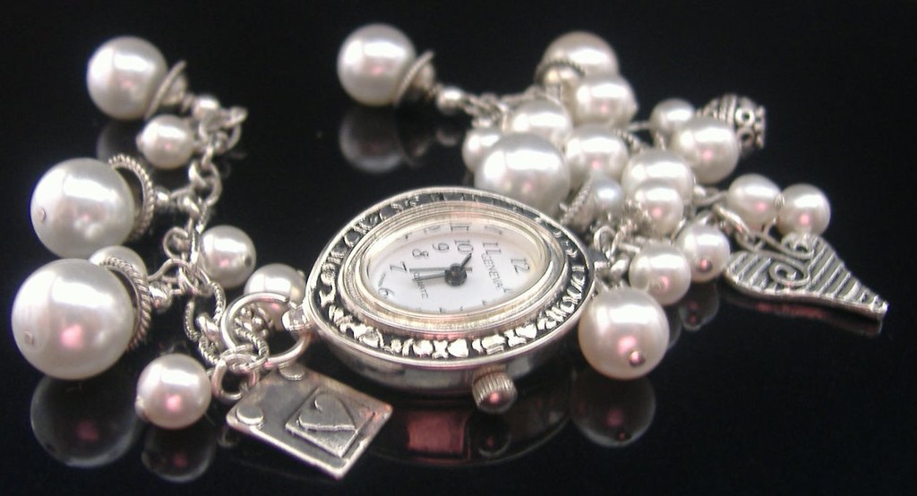 Pearl Hydrangea Watch Bracelet