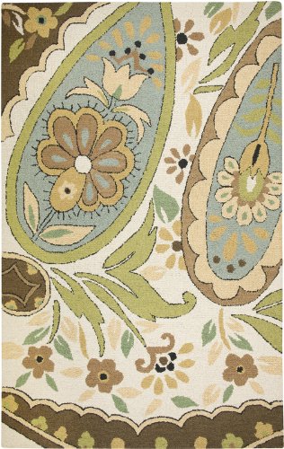 Rizzy Rugs CT-1631 3-Foot-by-5-Foot Country Area Rug, Paisley Beige