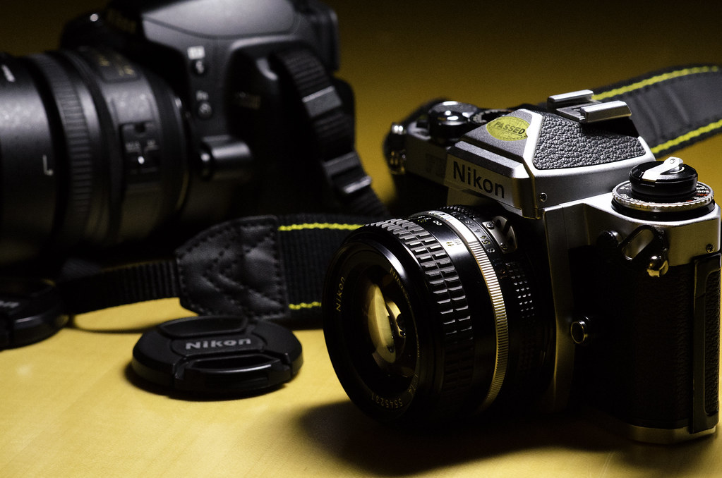 D3000 and Nikon FE2
