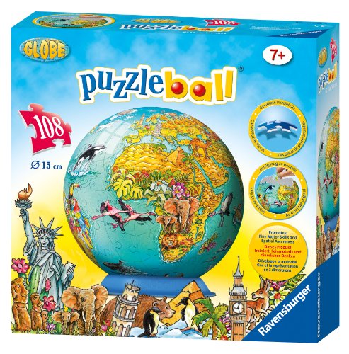 Ravensburger Children's World Map 108 Piece Children's Puzzleball