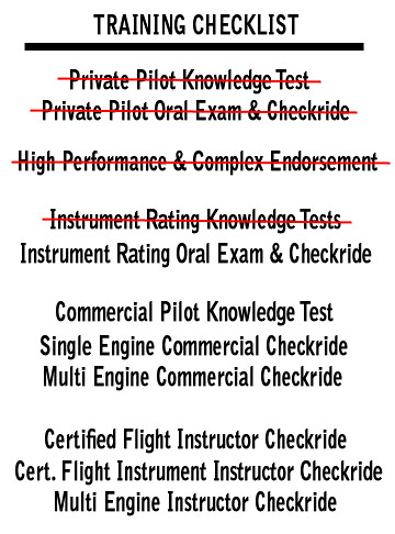 Flight Training Checklist