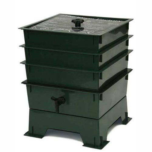 Worm Factory DS3GT 3-Tray Worm Composter, Green