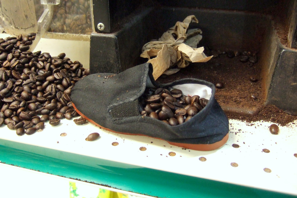 shoeful of coffee