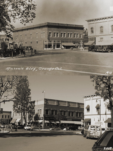 Masonic Building in 1910 and 2009