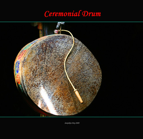 Single-Headed Drum, K.Gompa, Ladakh, Jammu & Kashmir, India - 02.09