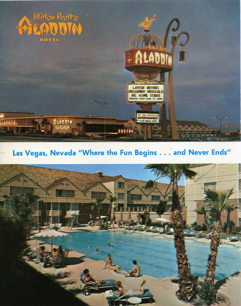 Aladdin Las Vegas 1960s postcard
