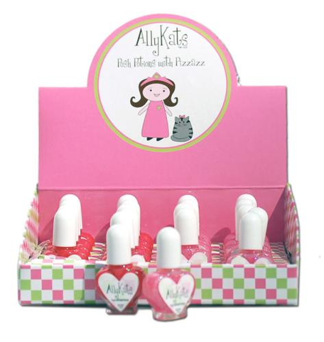 Polishes are non-toxic and come in Fairy Pink and Rose colors.