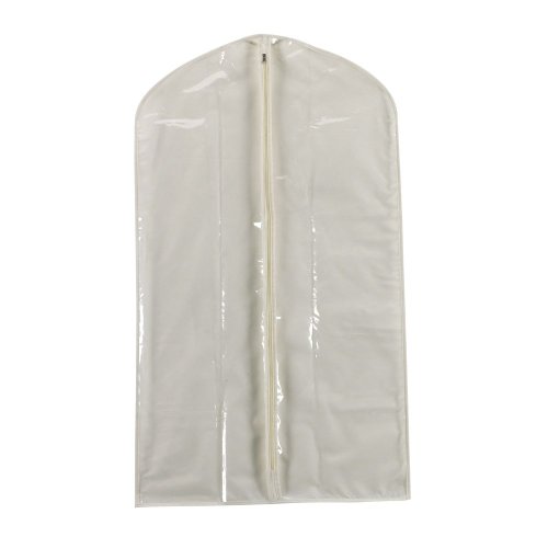 Household Essentials 311393 Suit Protector; Clear Vinyl See-Thru Cover with Natural Canvas Trim