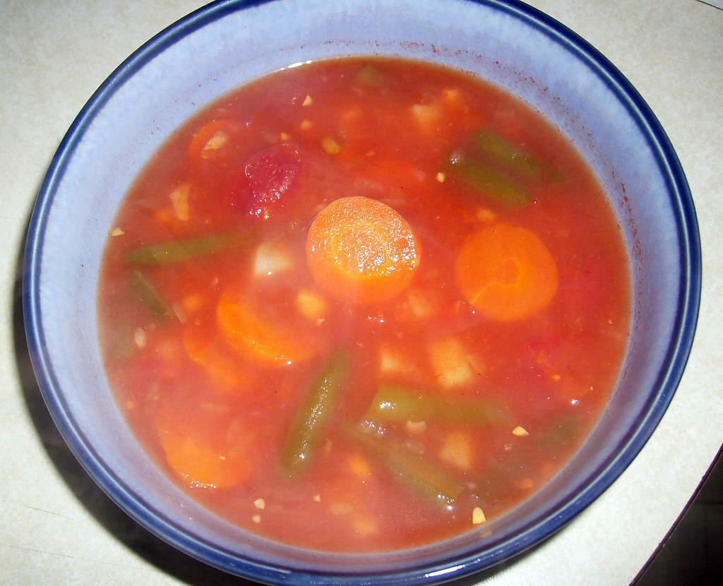 Homemade vegan vegetable soup